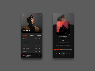 Mobile Music Player UI