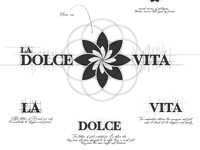 La dolce vita logo concept