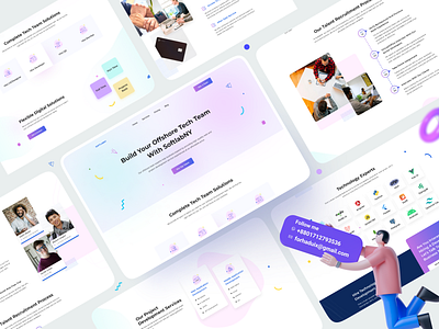 web developer hiring marketplace website uiux landing page desig