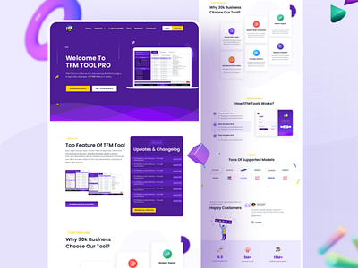 Mobile flash and reset tool landing page ui ux