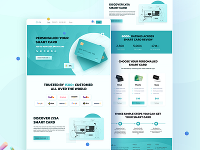 SaaS  Automation Smart card generate website landing page design