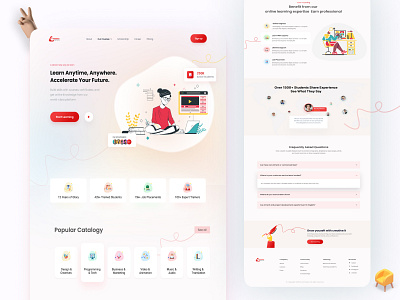 Educate eLearning Landing Page