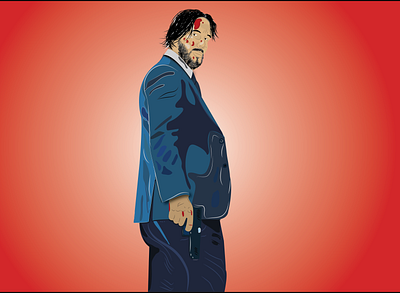 John Wick art design graphic design icon illustration illustrator logo ui ux