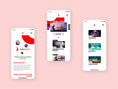 Playdigious Webdesign Concept - Responsive branding design minimal mobile redesign responsive responsive design responsive web design ui design ui ux ux web web design web redesign webdesign website