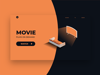 Movie Webdesign Concept concept concept design flat design isometric isometric art isometric design ui ui ux uidesign uiux web web design webdesign webdesign concept website