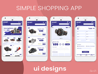 Simple Shopping App UI Design branding design feelings illustration ui ux vector