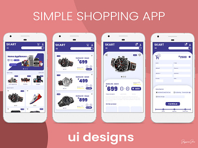 Simple Shopping App UI Design