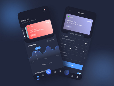 Finance Management App UI Design accounts creditcard dailyapp design designinspirations dribbble figma finance gradient mobileapp money motion g paletts portfolio ui uitrends userdesign userinterface ux uxui