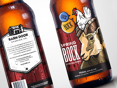 Spring Bock Beer Labels animals barn beer label brewery chicken hand drawn label design package design packaging rustic vintage wood