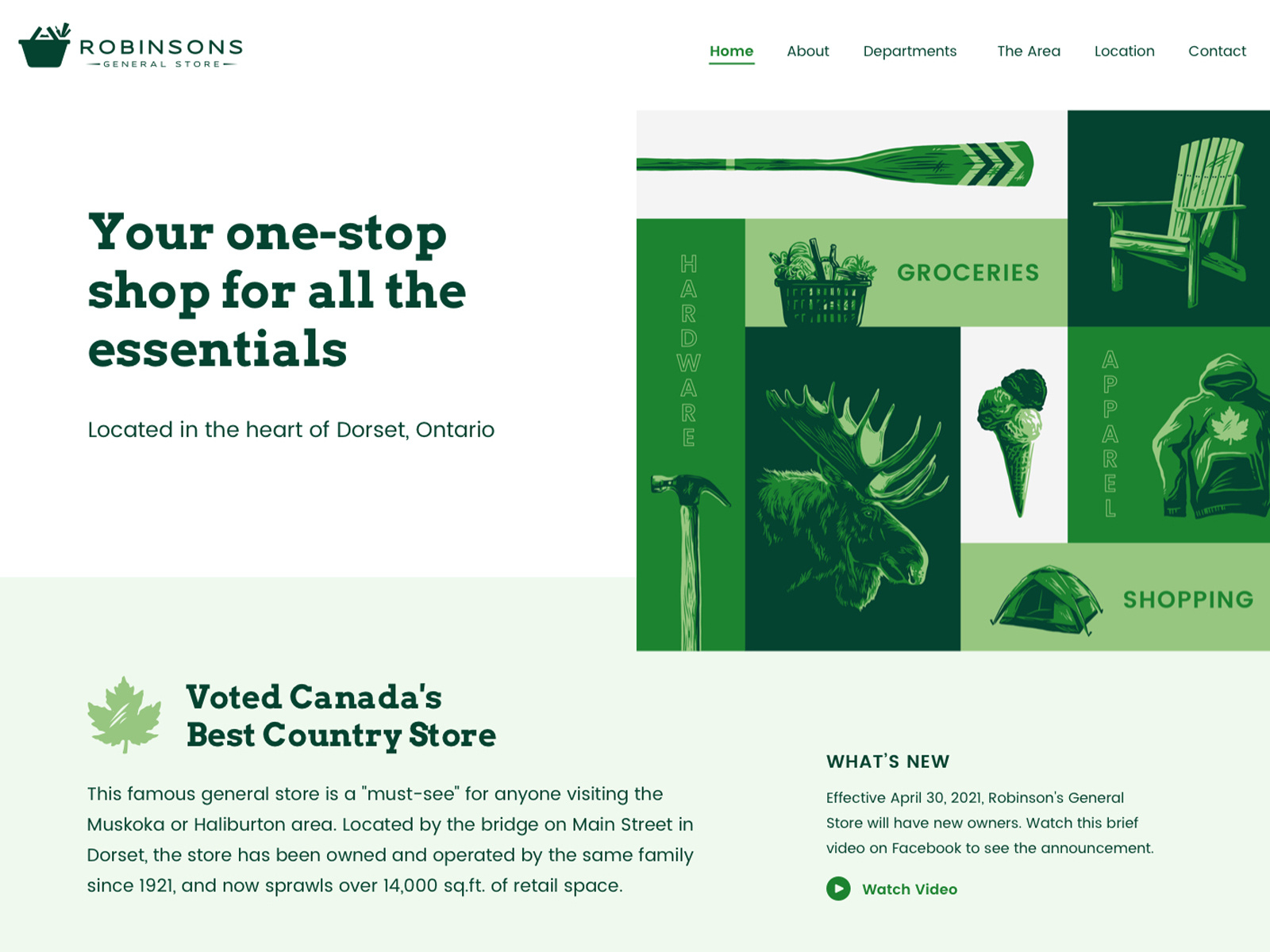 General Store site by Grant Burke on Dribbble