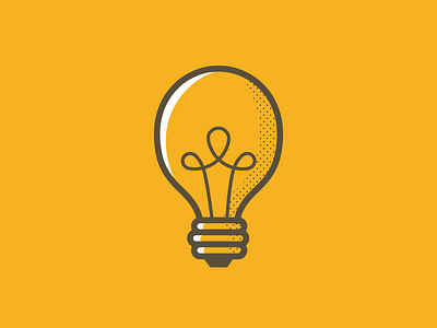 Light Bulb Icon branding icon icon idea icon light bulb modern portfolio self promotion yellow