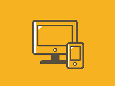 Web Design Icon box halftones icon set portfolio responsive icon self promotion ui web design icon yellow