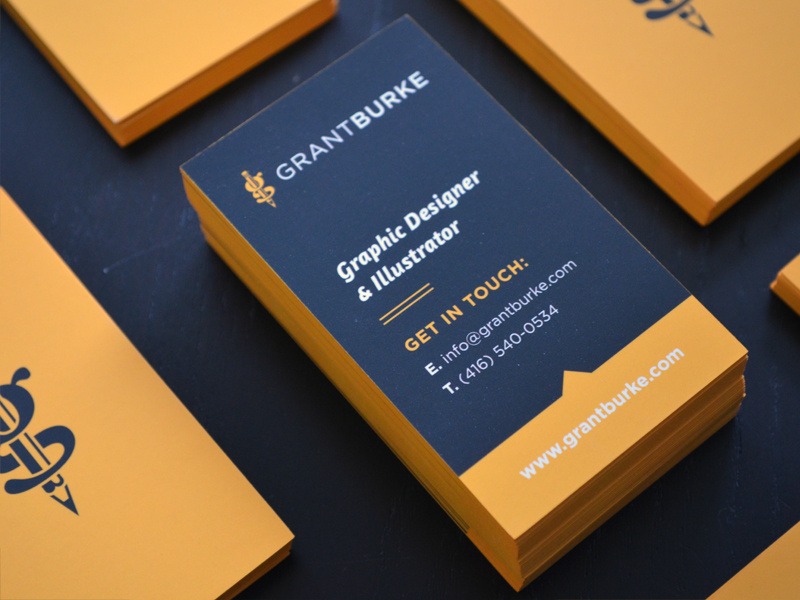 Grant Burke Projects Self Promotion Dribbble 23 Shots Grantburke Business Cards2