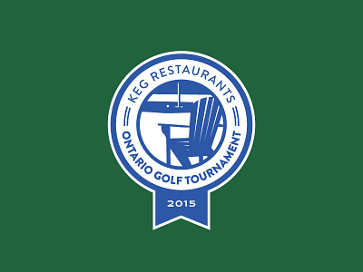 Ontario Golf Badge badge crest logo emblem golf golf icon muskoka chair ontario
