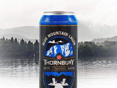 Blue Mountain Lager beer label design blue mountain brewery craft beer dock illustration mountains package design packaging photography