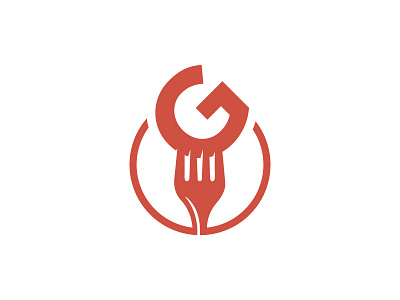 Grubinary Brandmark app icon brandmark food fork g logo design mobile modern monogram