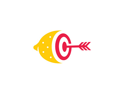 Juice Shot arrow beverage brand identity food fruit icon juice lemon logo design target
