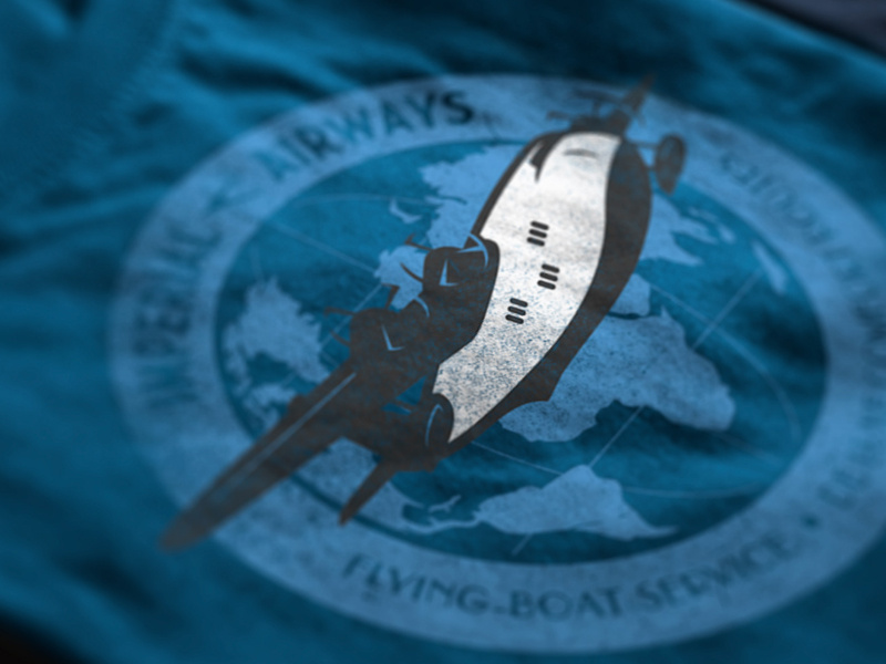 Imperial Airways propellar history travel globe illustration clothing t-shirt apparel aviation airplane vintage