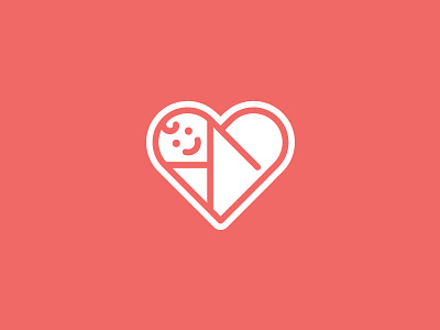 Baby Heart baby brandmark child family heart icon infant logo design love swaddle