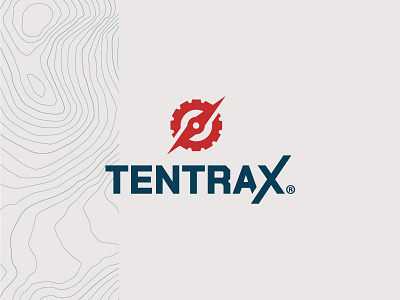 Tentrax Logo Design brand identity compass jeep logo design logomark masculine offroad outdoors tire topography truck