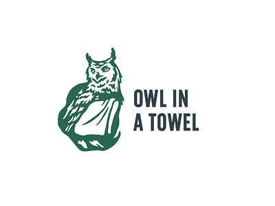 Owl in a Towel brand identity branding cosmetics illustration logo design modern nature owl tree