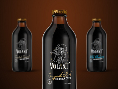 Volant Cold Brew Coffee coffee coffee shop cold brew package design packaging personality product design script series