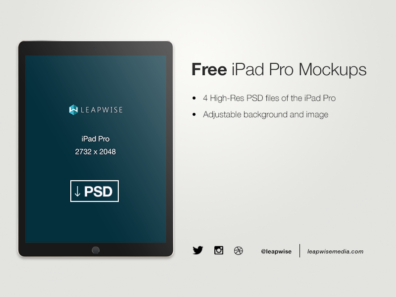 Download Ipad Pro Mockups by Zachery Lewis for Leapwise on Dribbble