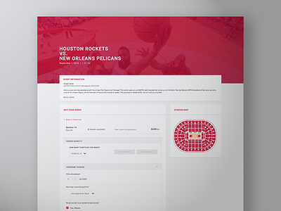 Event Checkout basketball checkout discovery event responsive sports tickets ui ux web web design white label