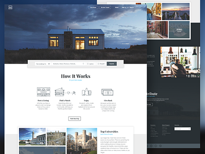 Landing Page clean discovery event house housing landing responsive ui ux web web design
