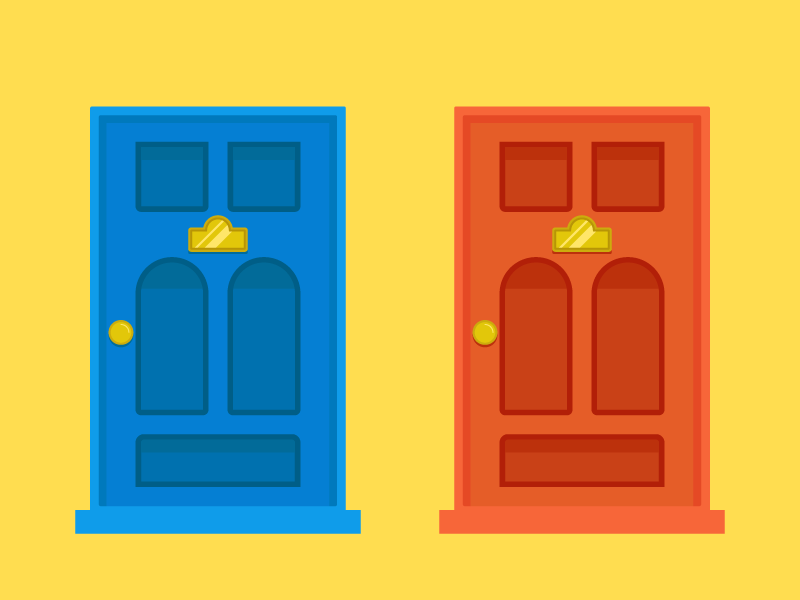 Doors Illustration by Zachery Lewis for Leapwise on Dribbble