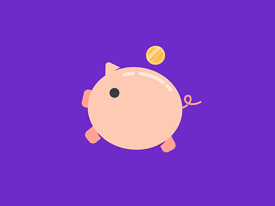 Piggy Bank bank coin color fun icon illustration illustrator lines money pig piggy bank save