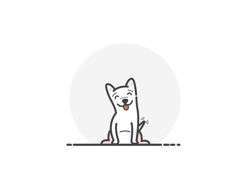 Dog Life Stages cute dog happy illustrations illustrator life stages line puppy tongue work