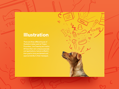 Chewy Brand Book: Illustration Section brand book bright card chapter dog drawing illustration illustrator line shadow