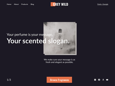 Luxury Perfume Homepage clean design flat design minimalist design perfume ui uidesign web design webdesign website design