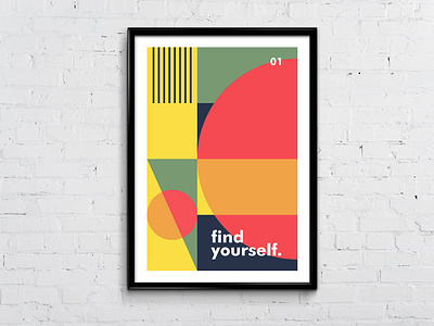 find yourself. abstract advertisement advertising avant garde avant garde avantgarde conceptual conceptual design cubism design freestyle mockup neo geo poster poster a day poster art poster design posters print typogaphy