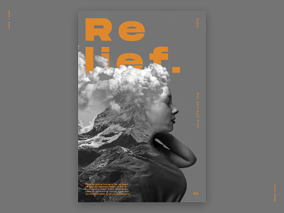 Relief. — Poster Concept adobe photoshop advertisement advertising concept contrast contrasting design double meaning doubleexposure marketing poster poster a day poster art poster design posters print print design printing prints surreal