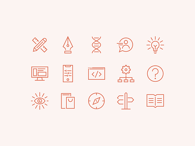 Services Icons branding design graphic design icon icons illustration lines logo simple vector