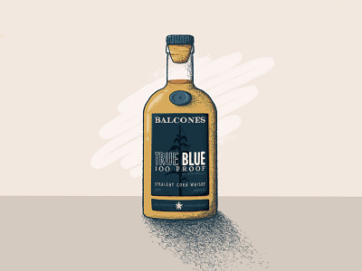 Balcones True Blue Whisky alcohol design graphic design icon illustration libations texas typography wacom whiskey whisky