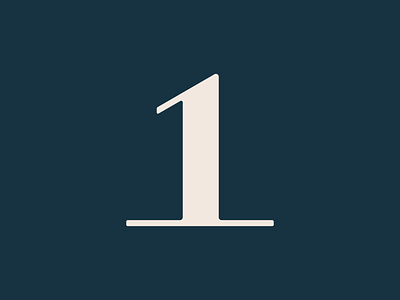 1 / 36 Days of Type 1 36 days of type 36daysoftype font letter lettering number type type design typedesign typography