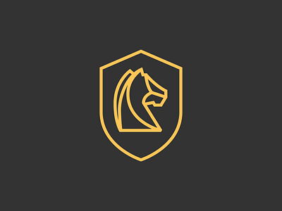 Hawkwood Group Mark branding design graphic design horse icon identity illustration lines logo mark monoline shield simple