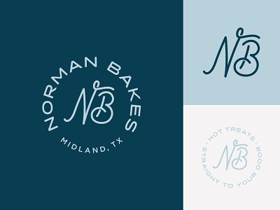 Norman Bakes Branding branding design icon identity illustration logo monogram nb seal seals typography
