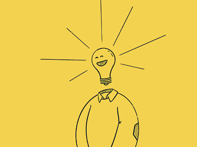 Lightbulb-man Illustration branding design hand illustration icon illustration light lightbulb procreate