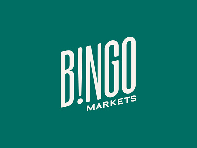 Bingo Markets Logo branding design green logo typography vending