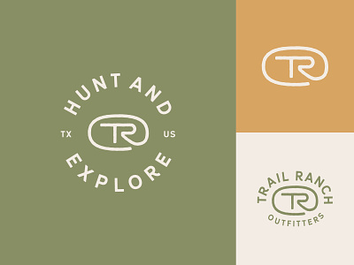 Trail Ranch Outfitters Logo Family branding design icon identity illustration logo mark seal typography