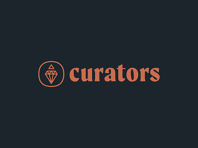 Curators Logo branding design diamond icon identity illustration logo typography