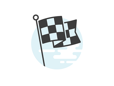 Checkered Flag Illustration flag flat icon icons illustration lines nascar racing vector