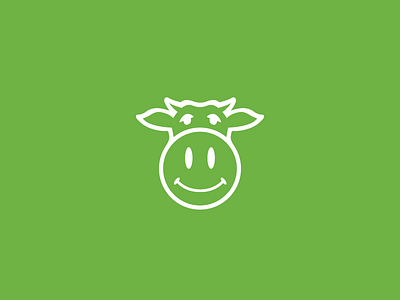 Happy Cow cow flat green happy icon icons illustration lines logo vector