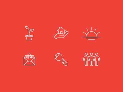 Icon Set pt. 2 design flat growth icon icons illustration line minimal people simple sun vector