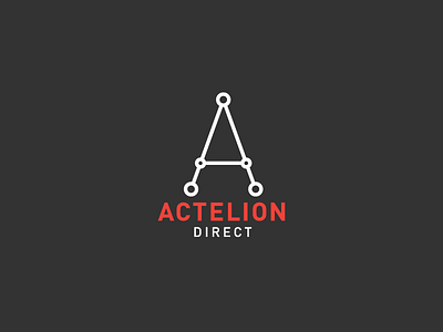 Actelion Direct Logo a branding icon identity lines logo logo design molucules monogram typography