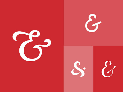 Ampersands ampersand and branding hand lettering logo red type typography vector